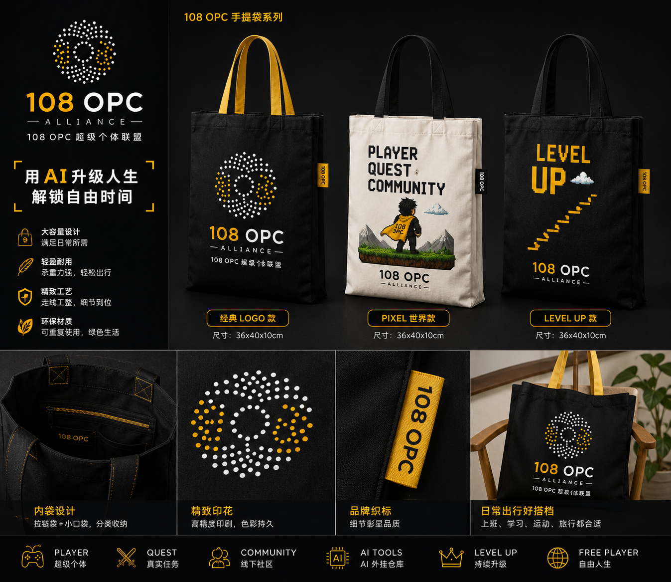 108 OPC · 帆布手提袋系列